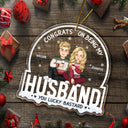 Christmas Couple Congrats On Being My Husband - Gift For Couples - Personalized Custom Shaped Acrylic Ornament