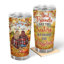 Personalized Autumn Flannel Bestie Choose For Ourselves Custom Tumbler, Gift For BFF