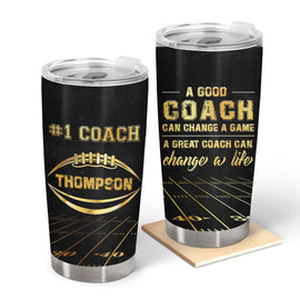 American Football Great Coach Can Change A Life - Gift For Coach - Personalized Custom Tumbler