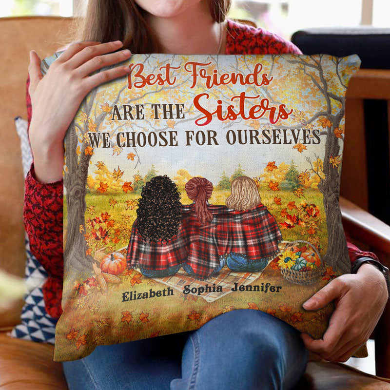 Autumn Flannel Best Friends Choose For Ourselves - Personalized Custom Pillow