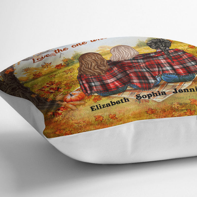 Autumn Flannel Best Friends I Love You Best Friends & Everything Nice - Personalized Custom Pillow