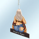 Couple Kissing Style 2 - Anniversary Gift For Couples - Personalized Acrylic Car Hanger