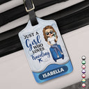 Just A Girl Boy Who Loves Traveling - Birthday Gift For Him, Her, Vacation Lovers - Personalized Luggage Tag