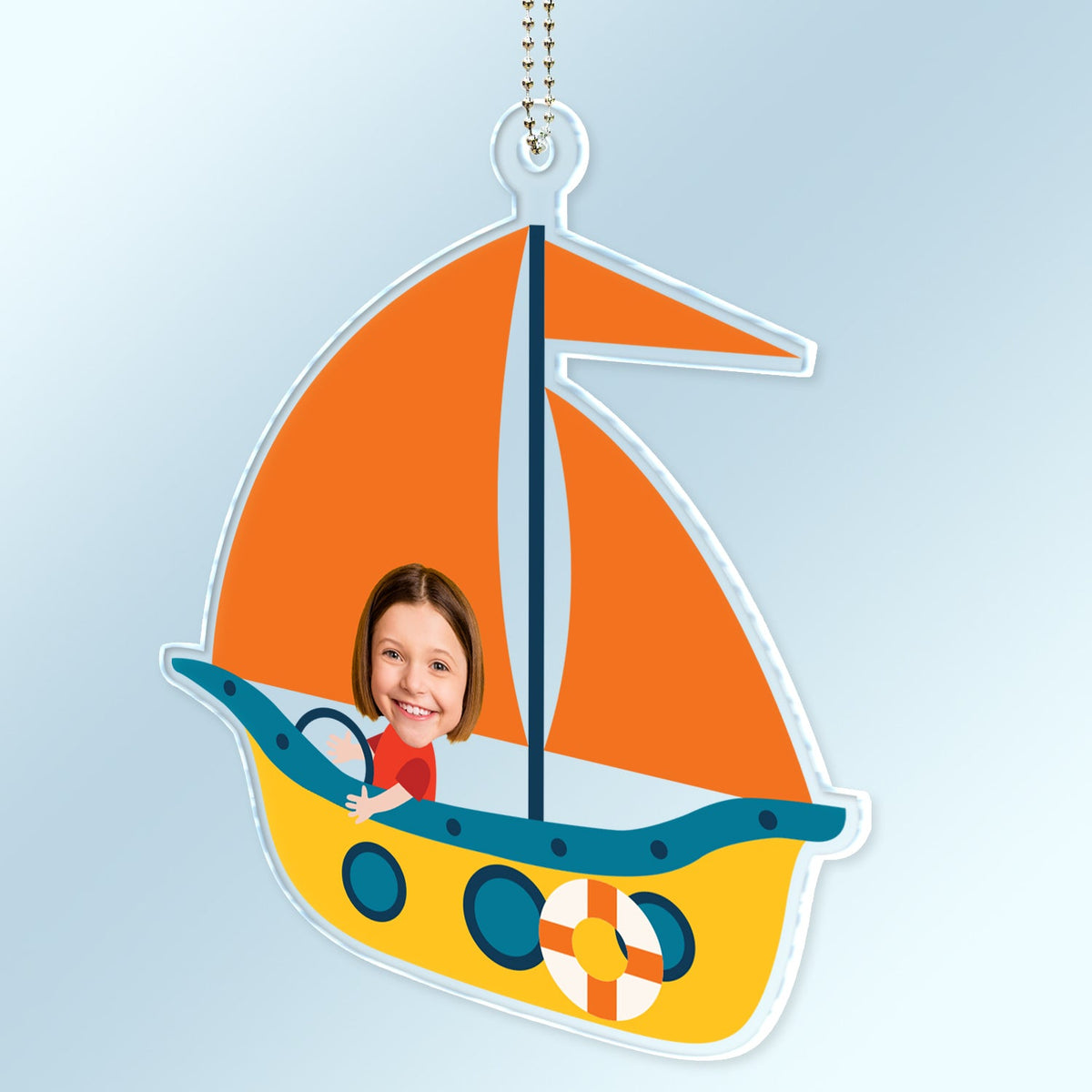 Custom Photo Funny Kid Vehicle - Gift For Children, Grandkids, Parents, Grandparents - Personalized Acrylic Car Hanger