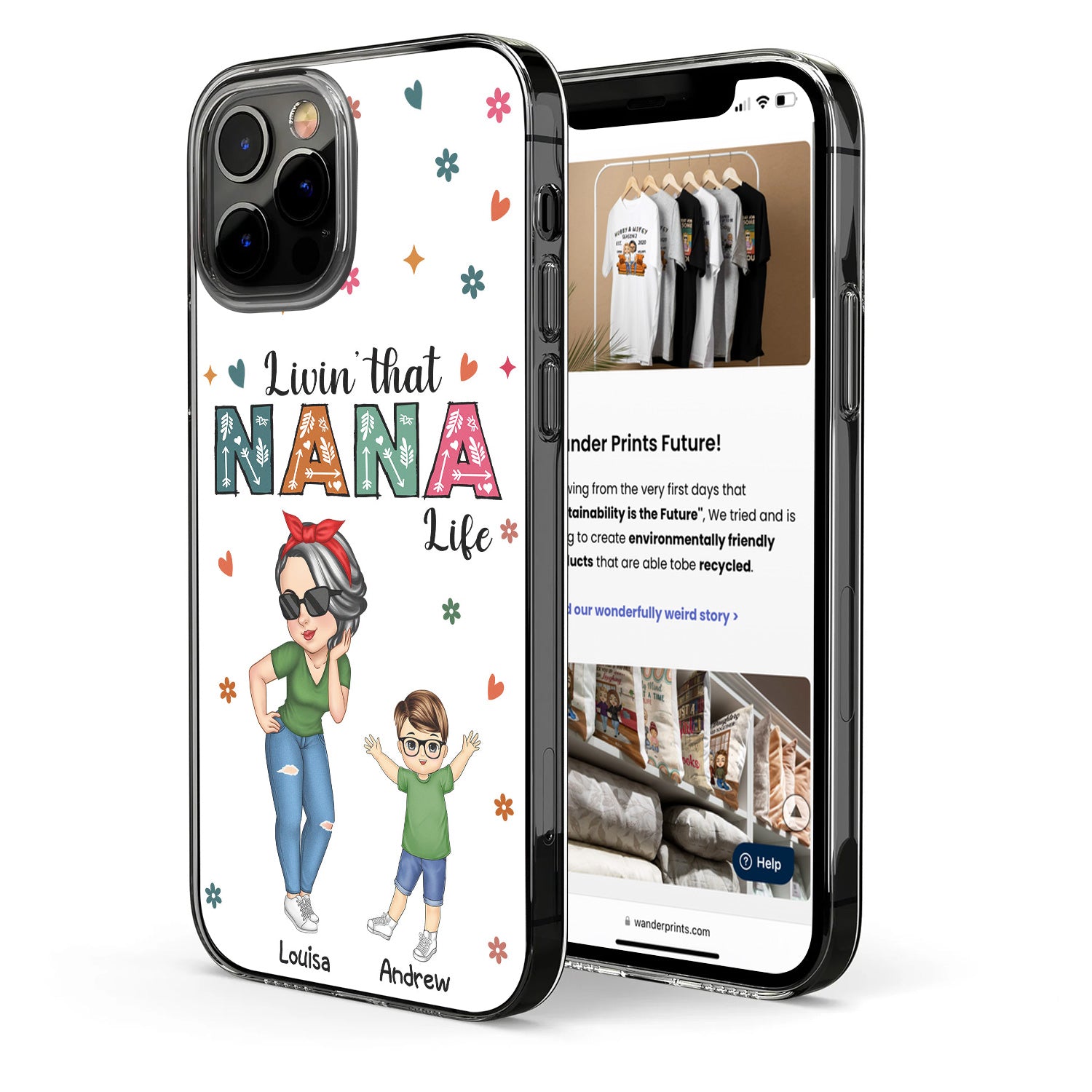 Living That Grandma Life - Funny Gift For Grandma, Mom, Nana, Gigi - Personalized Clear Phone Case