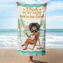 Just A Girl Who Loves Beaches Pastel Floral - Personalized Beach Towel