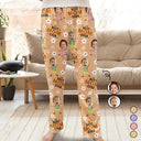 Custom Photo Best Mom Grandma Ever Flower Pattern - Personalized Pajama Pants