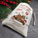 Christmas Lying Dog Merry Woofmas - Personalized Favor Bag