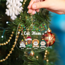 Meowy Catmas Cat Mom - Personalized Custom Shaped Acrylic Ornament