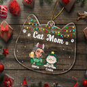 Meowy Catmas Cat Mom - Personalized Custom Shaped Acrylic Ornament