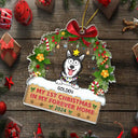 Pet Lovers - My 1st Christmas In My Forever Home Funny Pet - Personalized Custom Shaped Acrylic Ornament