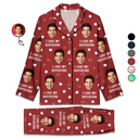 Gift For Couples - Custom Photo Funny I Love My Lover - Personalized Long Pajamas Set