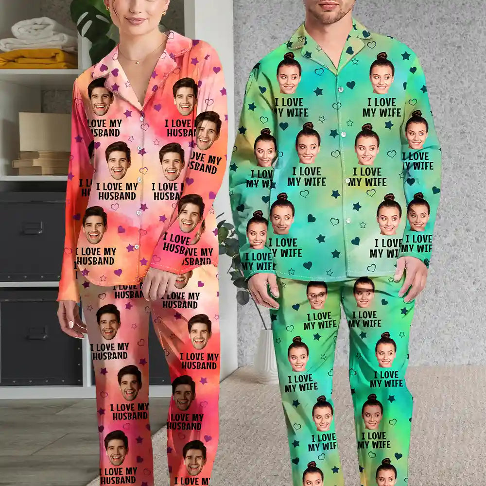 Gift For Couples - Custom Photo Funny I Love My Lover - Personalized Long Pajamas Set