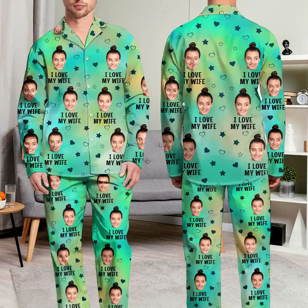 Gift For Couples - Custom Photo Funny I Love My Lover - Personalized Long Pajamas Set