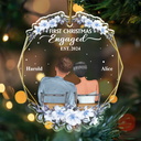 Gift For Couples - Our First Christmas Married Couples - Personalized Custom Shaped Acrylic Ornament