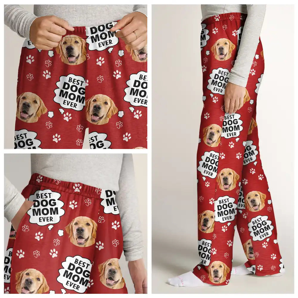 Christmas,Pet Lovers,Cat Lovers,Dog Lovers,Happy,Custom Photo - Custom Photo Meowy Catmas Merry Woofmas - Personalized Pajama Pants