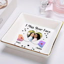 Gift For Sisters, Gift For Bestie, Gift For Sibling - Custom Photo I Wish We Lived Closer - Personalized Ring Dish