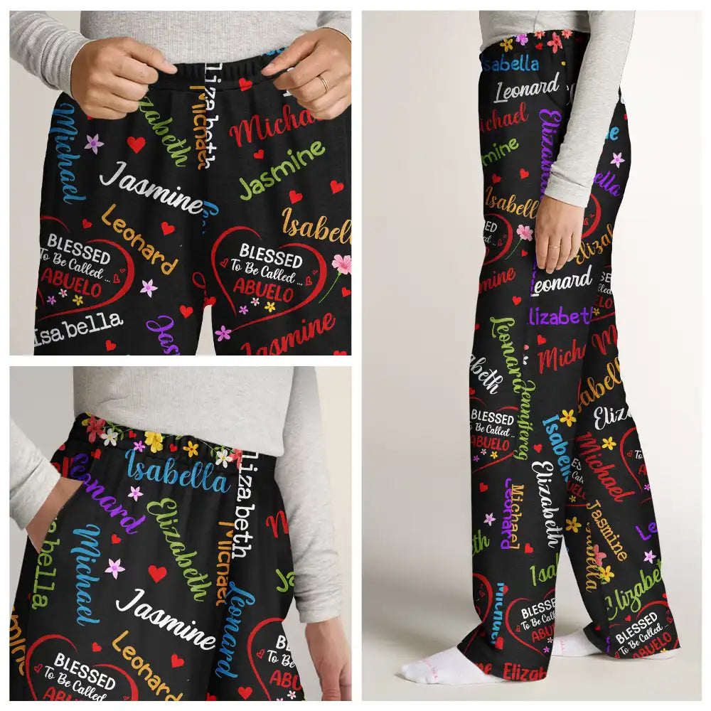 Christmas,Gift For Grandpa,Gift For Father,Happy - Blessed To Be Called Grandpa Papa - Personalized Pajama Pants