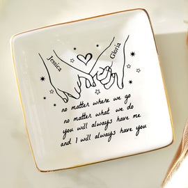 No Matter Where We Go, No Matter What We Do - Personalized Ring Dish