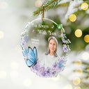 Christmas,Memorial,Sad,Family - Custom Photo Although You Cannot See Me Memorial- Personalized Custom Shaped Acrylic Ornament