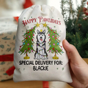 Christmas,Pet Lovers,Dog Lovers,Cat Lovers,Happy - Happy Pawlidays Christmas - Personalized Favor Bag