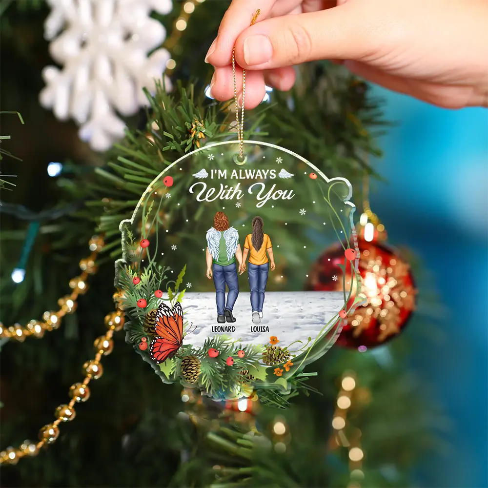 You Never Walk Alone Family Memorial - Personalized Custom Shaped Acrylic Ornament