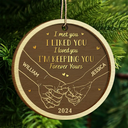 Christmas,Gift For Couples,Gift For Husband,Gift For Wife,Gift For Boyfriend,Gift For Girlfriend,Love - Holding Hands I Love You I'm Keeping You - Personalized 2-Layered Wooden Ornament