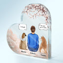 Memorial,Pet Lovers,Dog Lovers,Cat Lovers,Sad - Memorial I Miss You I Know - Personalized Heart Shaped Acrylic Plaque