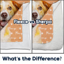 Custom Photo,Pet Lovers,Cat Lovers,Dog Lovers,Happy - Custom Photo Dog Cat Face With Name - Personalized Fleece Blanket, Sherpa Blanket