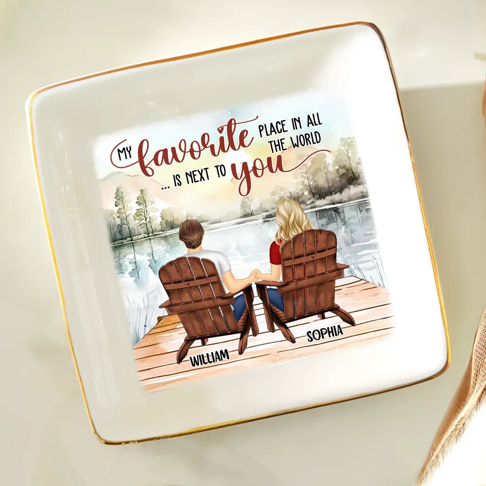 Gift For Couples,Happy,Gift For Husband,Gift For Wife,Gift For Boyfriend,Gift For Girlfriend - Together They Built A Life That They Loved - Personalized Ring Dish