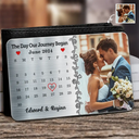 Gift For Couples, Gift For Husband, Gift For Wife, Gift For Boyfriend, Gift For Girlfriend - Custom Photo The Day Our Journey Began Couple - Personalized Aluminum Wallet Card