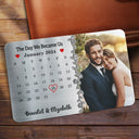 Gift For Couples, Gift For Husband, Gift For Wife, Gift For Boyfriend, Gift For Girlfriend - Custom Photo The Day Our Journey Began Couple - Personalized Aluminum Wallet Card