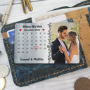 Gift For Couples, Gift For Husband, Gift For Wife, Gift For Boyfriend, Gift For Girlfriend - Custom Photo The Day Our Journey Began Couple - Personalized Aluminum Wallet Card