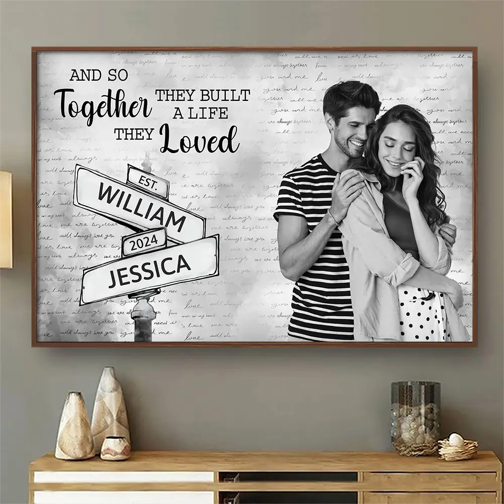 Gift For Couples,Gift For Husband,Gift For Wife,Gift For Boyfriend,Gift For Girlfriend,Love - Custom Photo My Favorite Place In All The World - Personalized Poster