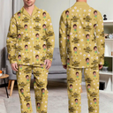 Gift For Mother, Gift For Grandma - Custom Photo Best Mom Grandma Ever Flower Pattern - Personalized Long Pajamas Set