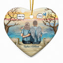 Still Talk About You Widow Middle Aged Couple - Memorial Gift - Personalized Custom Heart Ceramic Ornament