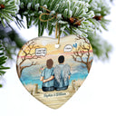 Still Talk About You Widow Middle Aged Couple - Memorial Gift - Personalized Custom Heart Ceramic Ornament