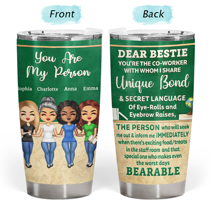 Share Unique Bond And Secret Language Teacher - BFF Bestie Gift - Personalized Custom Tumbler