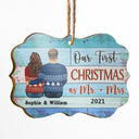 Our First Christmas Couple - Christmas Gift - Personalized Custom Wooden Ornament