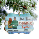 Our First Christmas Couple - Christmas Gift - Personalized Custom Wooden Ornament