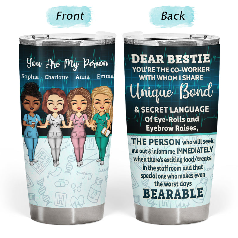 Share Unique Bond And Secret Language Nurse - BFF Bestie Gift - Personalized Custom Tumbler