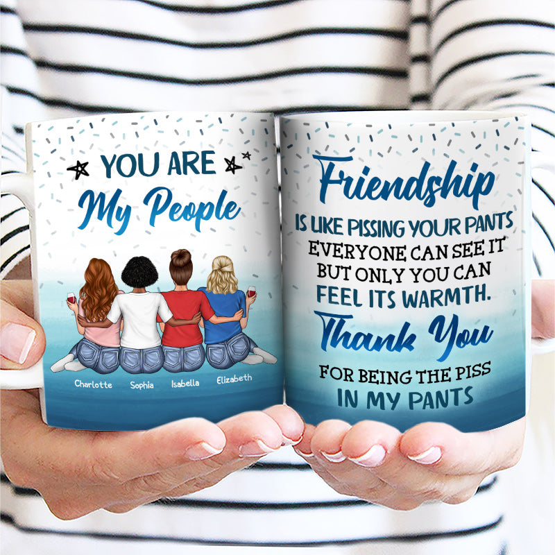 May Not Be My Sister By Blood But She's My Sister By Heart Best Friends - Bestie BFF Gift - Personalized Custom White Edge-to-Edge Mug