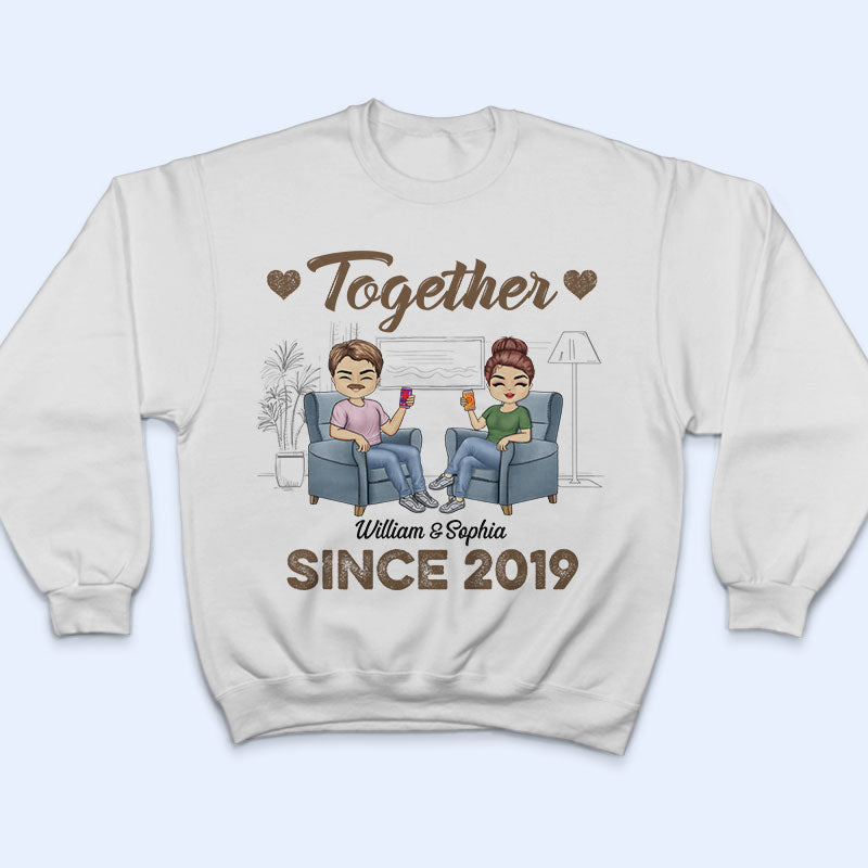 Together Since Husband Wife - Gift For Couples - Personalized Custom T Shirt