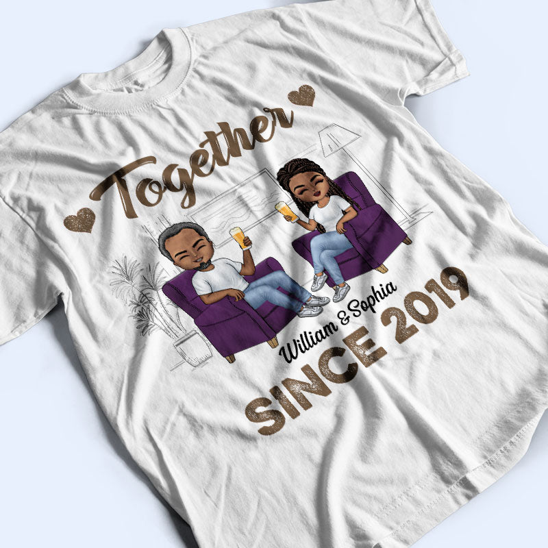 Together Since Husband Wife - Gift For Couples - Personalized Custom T Shirt