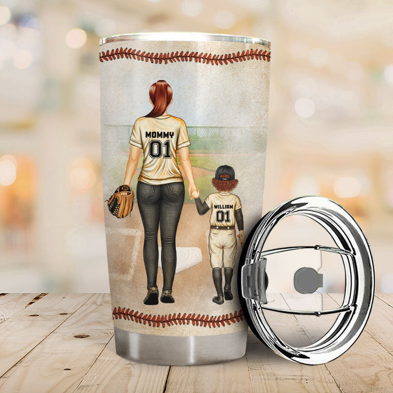 Baseball Mom Behind Every Baseball Player - Gift For Mother - Personalized Custom Tumbler