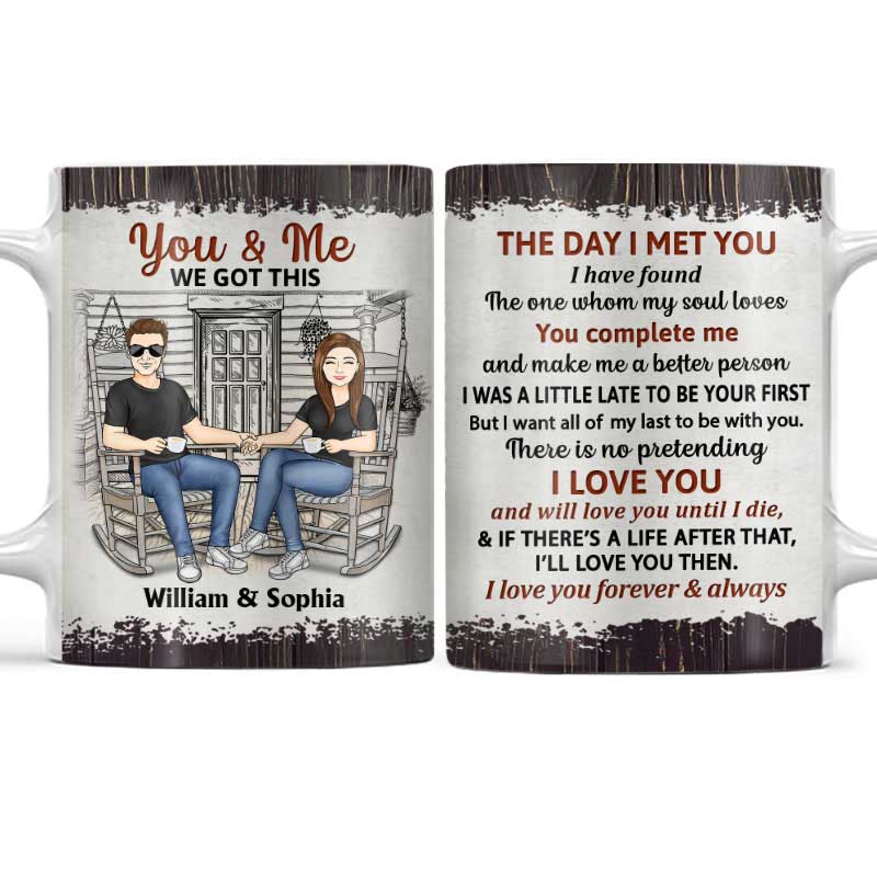 Family Couple The Day I Met You - Couple Gift - Personalized Custom White Edge-to-Edge Mug