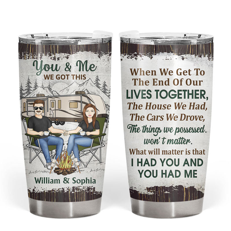 Camping Family Couple The Day I Met You - Couple Gift - Personalized Custom Tumbler