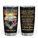 I Wish I Could Turn Back The Clock Husband Wife - Gift For Camping Couples - Personalized Custom Tumbler