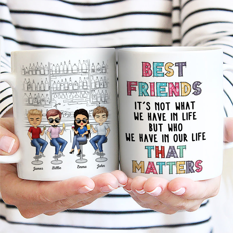 Here's To Another Year Of Bonding Over Alcohol White Best Friends - Bestie BFF Gift - Personalized Custom Mug