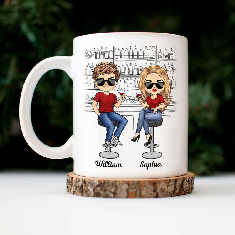 Here's To Another Year Of Bonding Over Alcohol White Best Friends - Bestie BFF Gift - Personalized Custom Mug